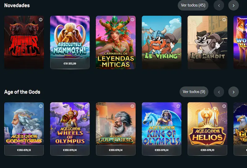 Dazn Bet Casino juegos
